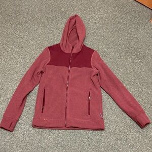 Grundéns Bering Fleece Full Zip Hoodie in Wild Ginger